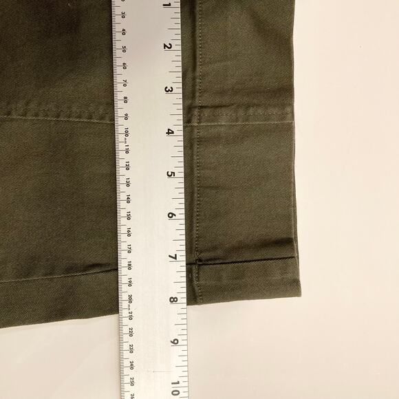 NWOT H&M Jumpsuit Women L”Boiler-Suit”Green Tie Zip-Up Pocket Long-Sleeve Cotton - Picture 14 of 16